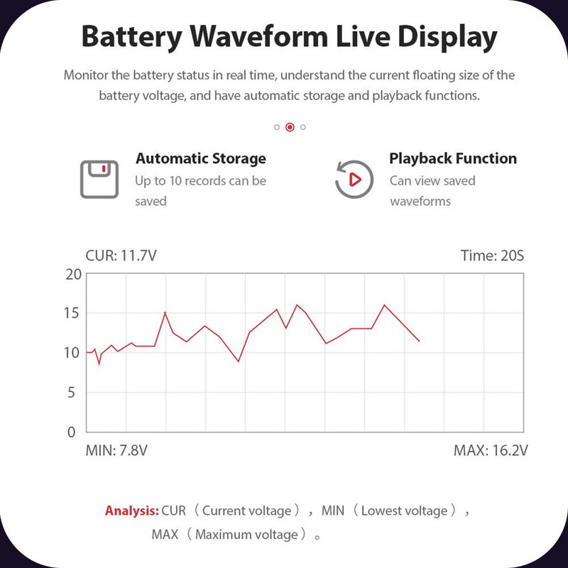 Tester de baterie auto 6v/12v 100-2000 Cca 2ah-220ah Tester de sarcină Analizor de baterie Instrument digital de testare Accesorii pentru mașină în mai multe limbi