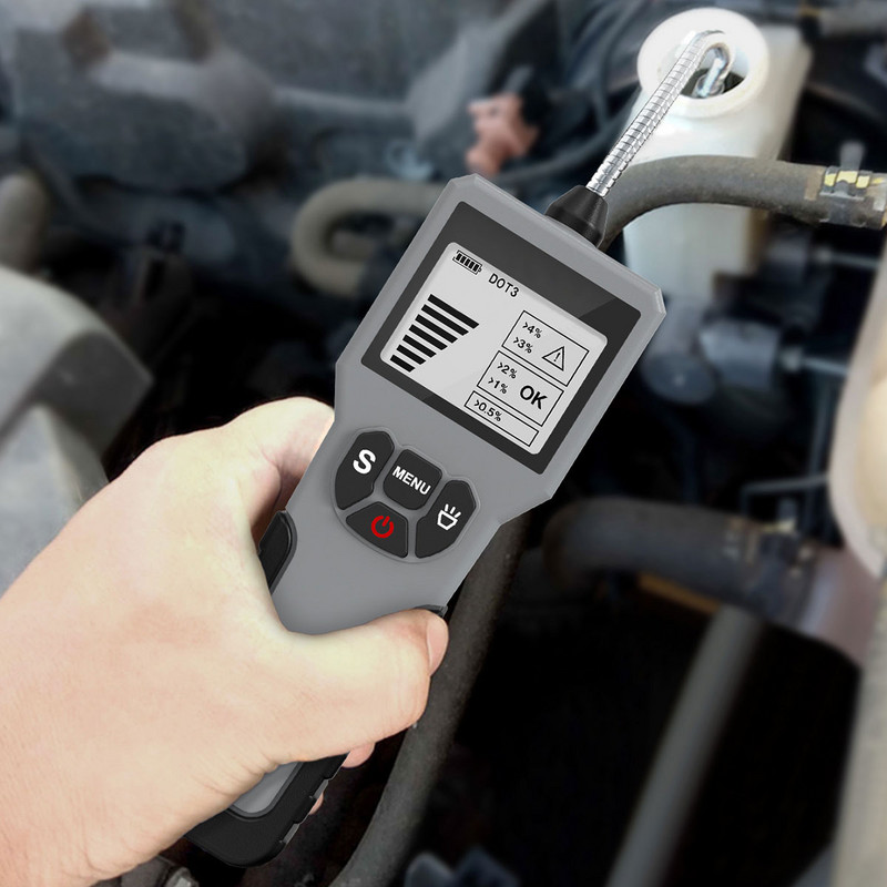 Automobilio stabdžių skysčio testeris Skaitmeninis automobilio stabdžių alyvos įrankis, skirtas DOT-3 DOT-4 DOT-5.1 didelio tikslumo automatiniam stabdžių skysčio detektoriaus alyvos įrankiui