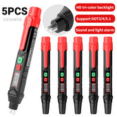 Δοκιμαστής υγρού φρένων Auto Car Brake Liquid Oil Quality Check Pen Sound Light Συναγερμός Ψηφιακός ελεγκτής οπίσθιου φωτισμού για DOT3/DOT4/DOT5.1