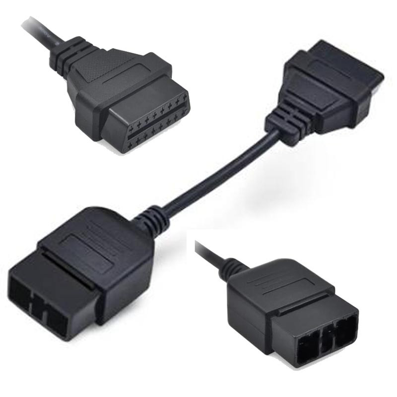OBD2 SUBARU 9 tűs apa 9 tűs 16 tűs OBD 2 OBDII diagnosztikai eszközhöz obd kábel Konvertálás 16 tűs aljzatú interfész automatikus szkennelés
