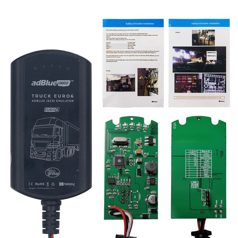 Kuum Adblue emulaatori eripakkumine MB/IVECO/DAF Dupport Euro 6 veoautole, parem kui Ablue 9 in 1 emulaatorikarbi täiskiibiversioon