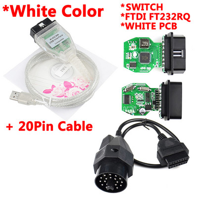 2022 Νεότερο για BMW IN-PA K+CAN K CAN IN-/PA Με τσιπ FT232RL για BMW IN*-PA K DCAN Καλώδιο διασύνδεσης USB με 20 PIN