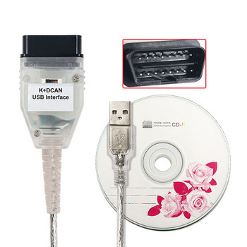 Καλύτερες πωλήσεις για BMW IN-PA Ediabas K+DCAN Διαγνωστικό καλώδιο OBDII για BMW E46 K+CAN K CAN IN-PA FT232RL Chip USB