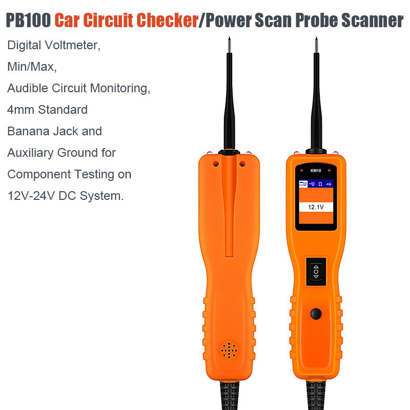 KZYEE KM10 Tester de circuit auto Powerscan Sondă de putere a circuitului Scaner auto Tester de sistem electric Instrument de diagnosticare a mașinii