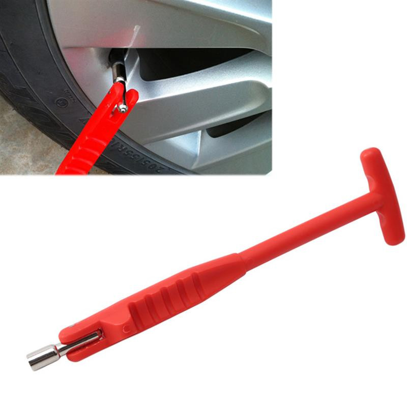 Cijev za izvlačenje stabljike ventila za automobilske gume Metalni alati za popravak guma Crveni plastični metalni izvlakač za automobile Alat za skidanje kotača s guma Instalater Alat za izmjenu