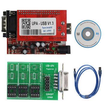UPA USB Προγραμματιστής USB V1.3 SN 050D5A5B Πλήρης προσαρμογείς με λειτουργίες NEC 40Pin Zif Socket 16Pin SOIC 93C Chip 24C01 85C92