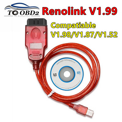V1.99 V1.98 Renolink V1.87 за Renault ECU програматор ECU ключ UCH съответстващ на таблото кодиране eeprom и флаш