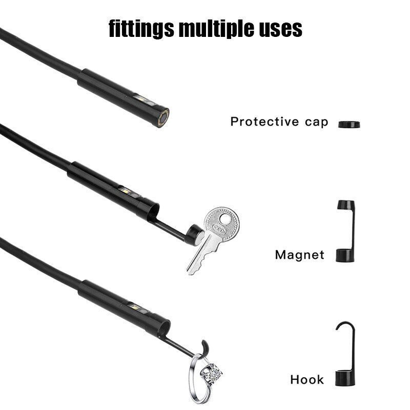 Cameră pentru endoscop industrial Ecran IPS de 4,3" HD1080P cu o singură lentilă dublă Tubă pentru inspecție auto Boroscop IP68 LED-uri rezistente la apă 2600mAh