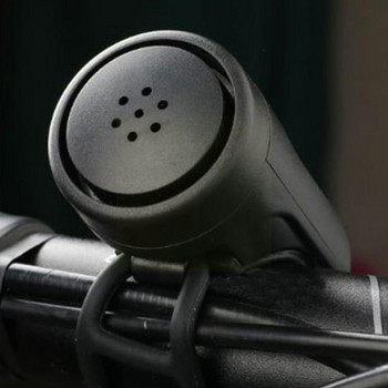 Велосипед Електрически клаксон Черен ABS USB акумулаторен велосипед Колоездене Звънец Пръстен за високоговорител Силно кормило Пръстен за аларма Аксесоари за велосипеди