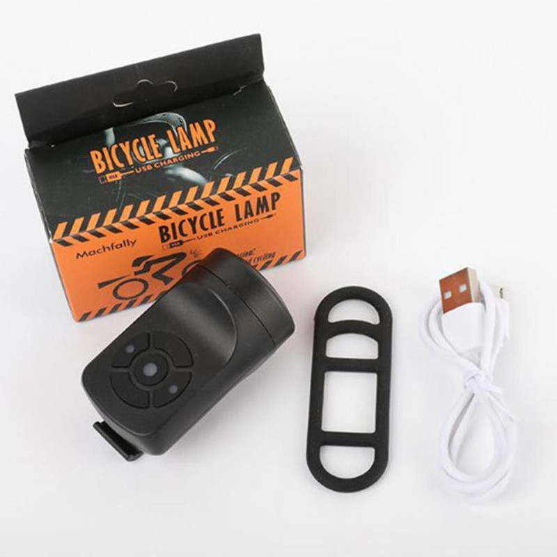 Claxon electric pentru biciclete ABS negru, reîncărcabil prin USB, bicicletă, clopoțel de ciclism, inel difuzor, ghidon puternic, inel de alarmă, accesorii pentru biciclete