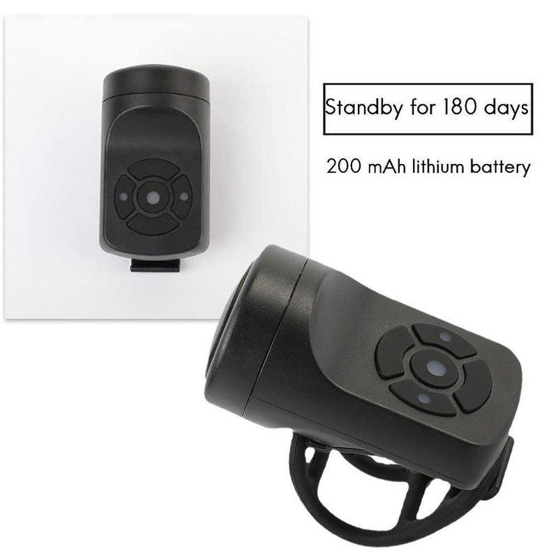 Claxon electric pentru biciclete ABS negru, reîncărcabil prin USB, bicicletă, clopoțel de ciclism, inel difuzor, ghidon puternic, inel de alarmă, accesorii pentru biciclete