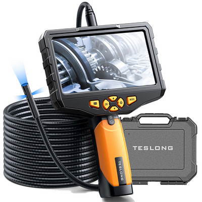 TESLONG 5.0" LCD цифров бороскоп 3.9/5.5/7.6/8MM единична/двойна/тройна леща Индустриален ендоскоп 1080P HD камера за инспекция на автомобили