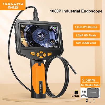 TESLONG 5.0" LCD digitális boroszkóp 3.9/5.5/7.6/8MM egy-/két-/háromlencsés ipari endoszkóp 1080P HD autóvizsgáló kamera
