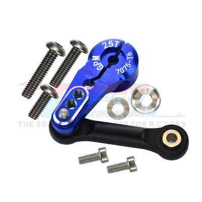 GPM Metal Aluminiu 25T Servo Braț Claxon + Legătură de direcție Tijă 9526 + 9544 pentru Traxxas 1/8 Sledge 4WD Monster Truck 95076-4