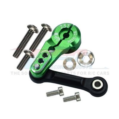 GPM Metal Aluminiu 25T Servo Braț Claxon + Legătură de direcție Tijă 9526 + 9544 pentru Traxxas 1/8 Sledge 4WD Monster Truck 95076-4
