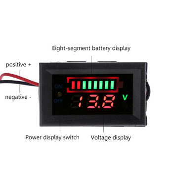 Universal 12V Dual USB Voltmeter with Switch Car Lead Acid Battery Capacity Indicator Panel