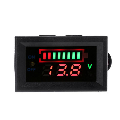 Universal 12V Dual USB Voltmeter with Switch Car Lead Acid Battery Capacity Indicator Meter Panel