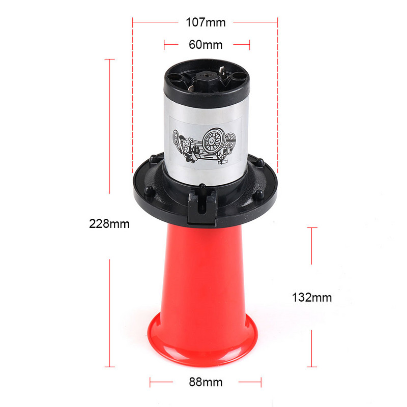 Car Air Horn Antique Ahooga Klaxon 12V Vintage OO-GA Classical Ford Model T Stílusú Old School króm 115dB motorhoz