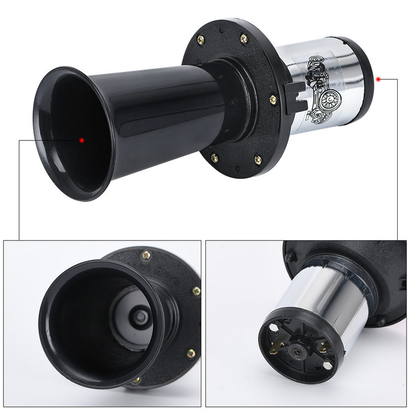 Car Air Horn Antique Ahooga Klaxon 12V Vintage OO-GA Classical Ford Model T Stílusú Old School króm 115dB motorhoz