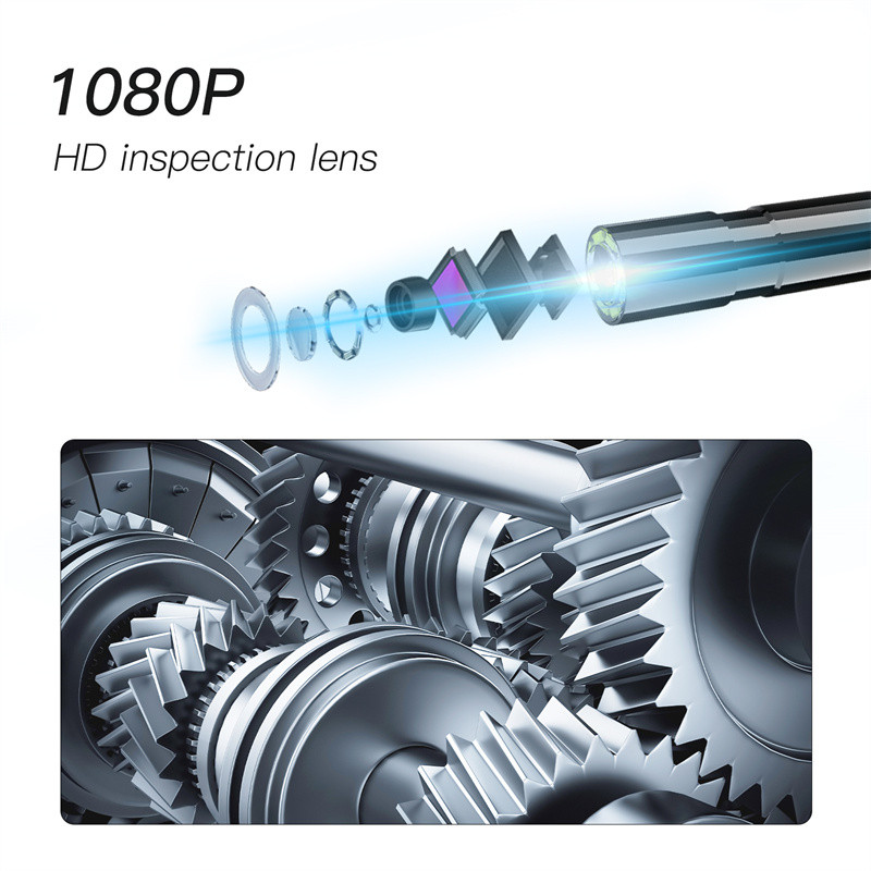 Profesionali 1080P endoskopinė kamera 2,4"/ 2,8" IPS tikrinimo kamera 100 metrų kabelio vamzdžio kanalizacijos boreskopas su 6 LED automobiliui