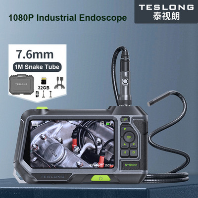 Teslong NTS500 dvigubo objektyvo trigubo lęšio automatinio fokusavimo endoskopas IP67 tikrinimo kameros boreskopas, skirtas automobilio variklio patikros vamzdyno remontui