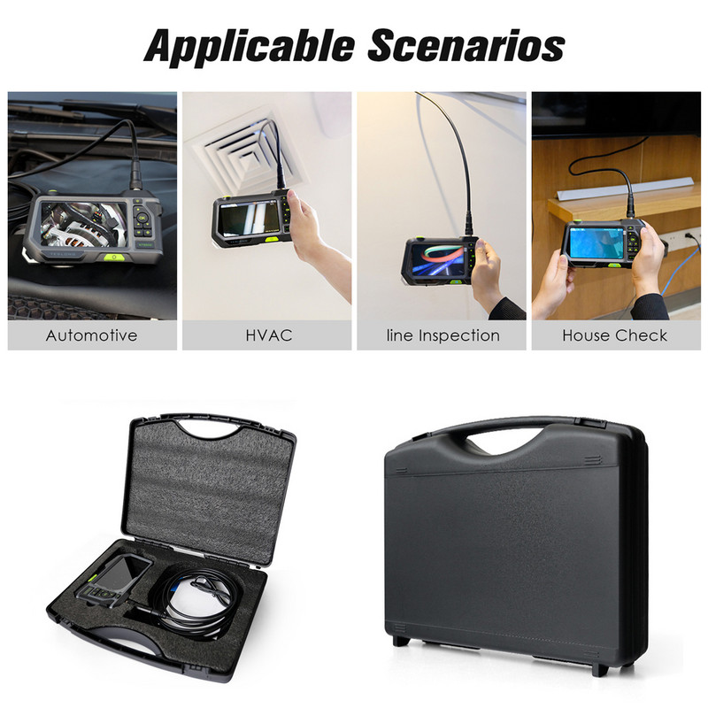 Teslong NTS500 dvigubo objektyvo trigubo lęšio automatinio fokusavimo endoskopas IP67 tikrinimo kameros boreskopas, skirtas automobilio variklio patikros vamzdyno remontui