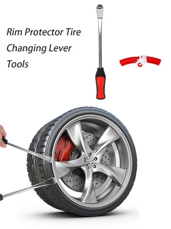 Ολοκαίνουργιο προστατευτικό ζάντας Μοχλός αλλαγής ελαστικών Εργαλεία Auto Spoon Tire Kit Μοχλοί αλλαγής ελαστικών μοτοσυκλετών