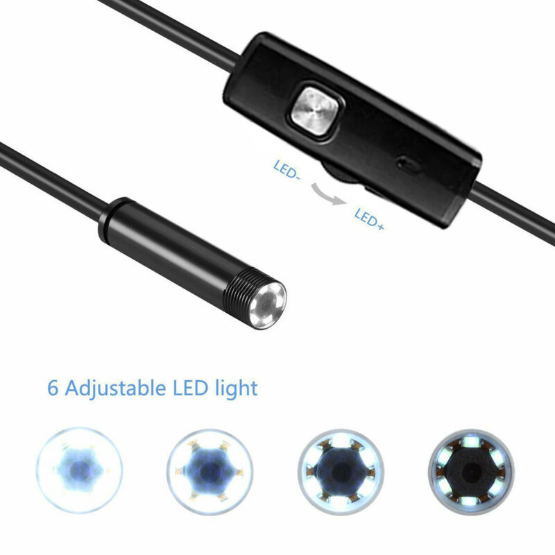 3 az 1-ben Tpye-c USB endoszkópos kamera HD kamerafej IP67 vízálló borescope videovizsgálat 6 LED-del állítható Android rendszerhez