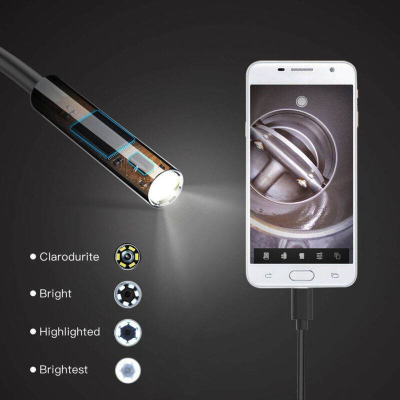 3 az 1-ben Tpye-c USB endoszkópos kamera HD kamerafej IP67 vízálló borescope videovizsgálat 6 LED-del állítható Android rendszerhez
