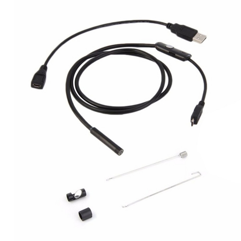 nou 2m pentru Android iPhone 7MM Endoscop Camera de inspecție Boroscop rezistent la apă 8 LED o lungime focală eficientă DFDF