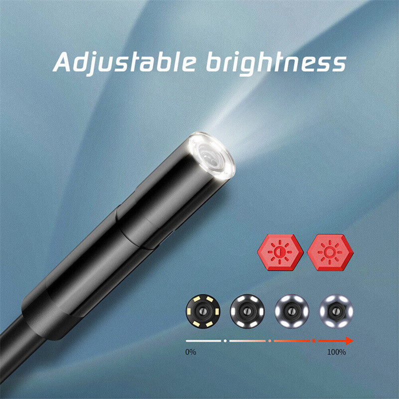 Ενδοσκόπιο οθόνης IPS 2,4" HD 1080P IP68 Αδιάβροχη κάμερα Cable Pipe Sewer Sewer Car Industrial Inspection Borescope 8mm