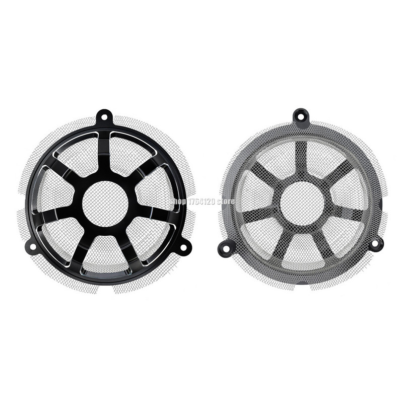 Capac masti pentru grilaj difuzor frontal negru/cromat CNC 2buc pentru Harley Touring Street Glide Electra Glide CVO Limited FLHTKSE 2014-Up