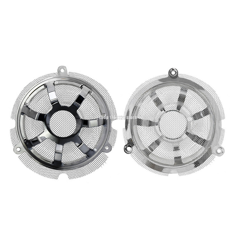 Capac masti pentru grilaj difuzor frontal negru/cromat CNC 2buc pentru Harley Touring Street Glide Electra Glide CVO Limited FLHTKSE 2014-Up