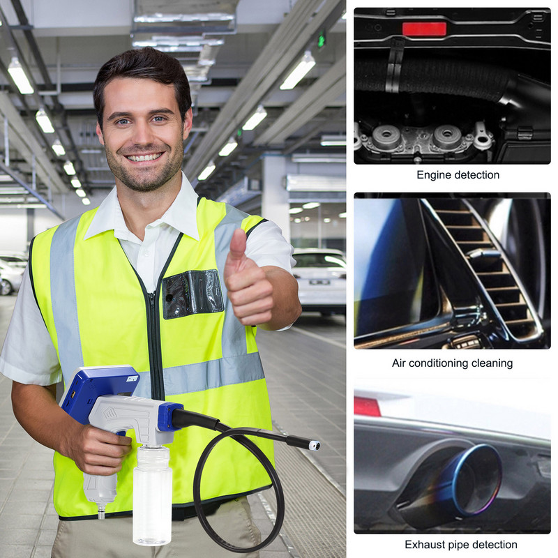 Pistol de curățare vizuală a mașinii Aparat de aer condiționat Cameră de inspecție a conductei Ecran LCD de 4,3 inci Pistol de curățare vizuală Endoscop automat pentru conducte