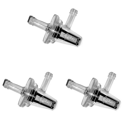 Filtru de combustibil în linie universal pentru motocicletă în unghi drept, 3 buc, linii de furtun de 1/4 inch 6 mm pentru KAWASAKI Yamaha