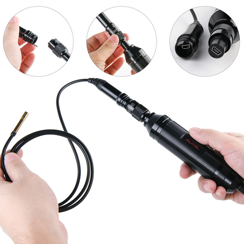 Autel MaxiVideo MV108 Automotive 8.5mm/0.33" Camera de inspecție digitală Endoscop Funcționează cu tablete Autel Model MK808BT MK906Pro