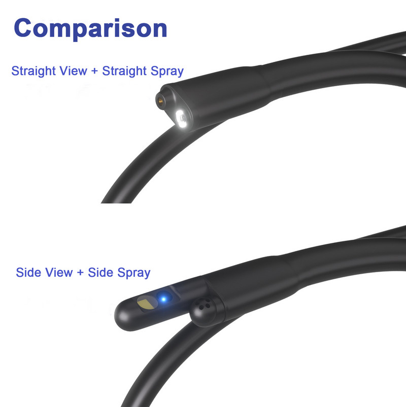 4.3 inch 1080P Aer condiționat pentru mașină cu aer condiționat Vizibil pentru spălare pistol de curățare endoscop cu vedere laterală dreaptă pistol de pulverizare Camera boroscop