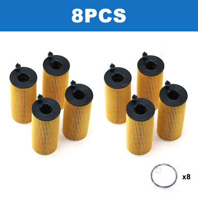 4PCS/8BUC 11428507683 Element de filtru de ulei de motor pentru Bmw N57 3.0L N47 2.0L X5 X3 328d 535d F06 F15 F21 F22 F34 F35 F80