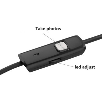Автомобилен ендоскоп Поддръжка на превозно средство HD камера 7 мм Може да завърта обектив Ендоскопска инспекционна тръба IP68 Водоустойчива USB змийска камера