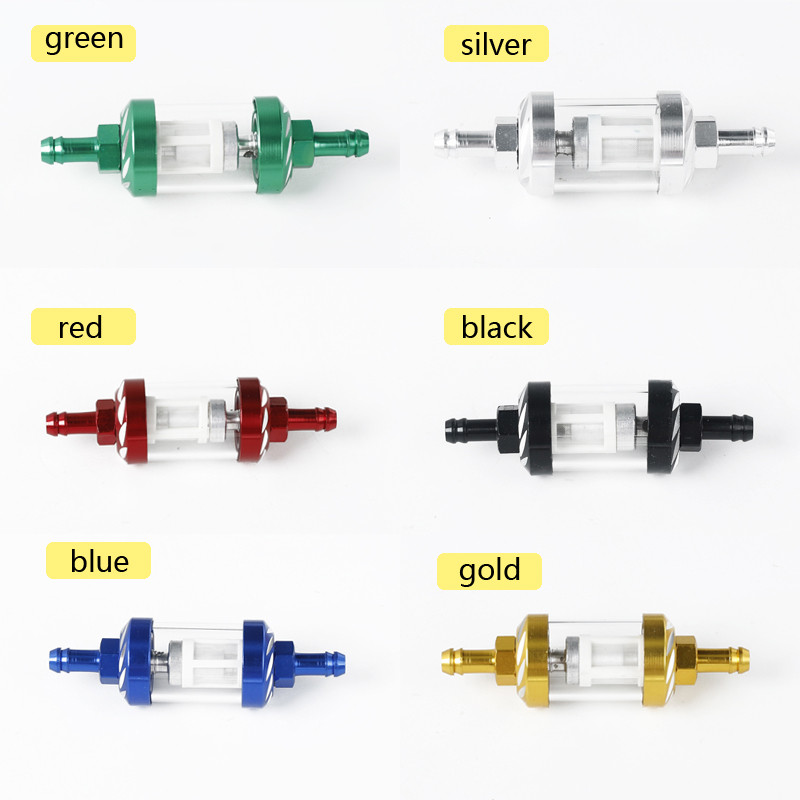 7mm CNC din aliaj de aluminiu sticlă motocicletă gaz combustibil benzină filtru de ulei accesorii moto pentru ATV Dirt Pit bike motocross