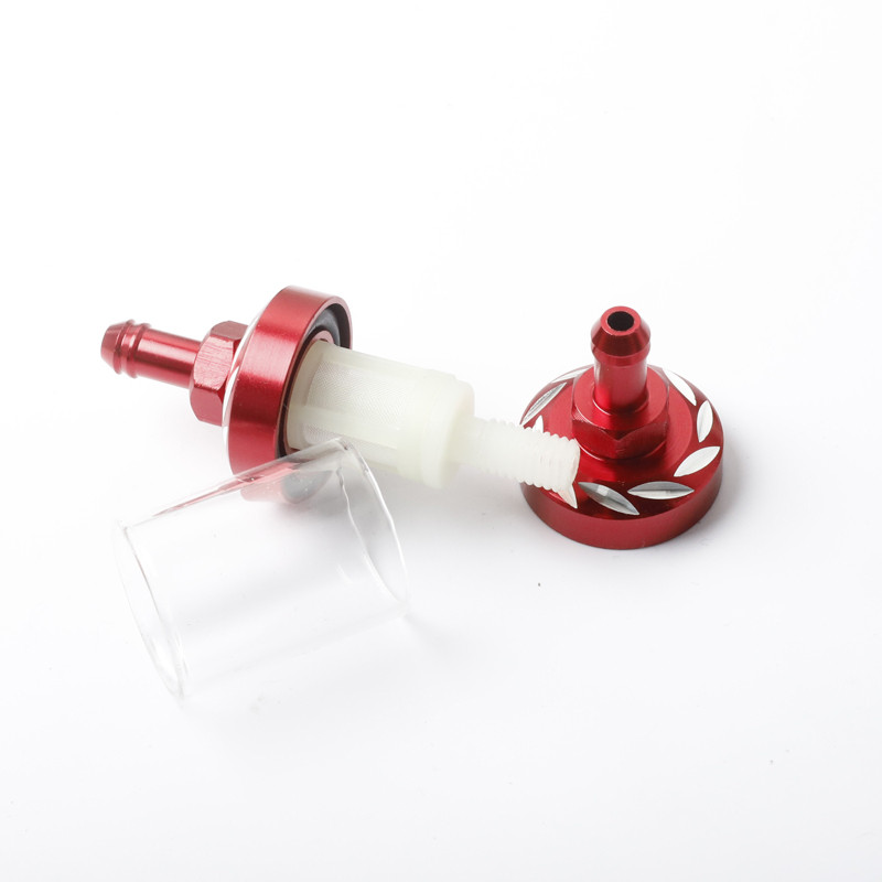 7mm CNC din aliaj de aluminiu sticlă motocicletă gaz combustibil benzină filtru de ulei accesorii moto pentru ATV Dirt Pit bike motocross