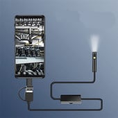 5,5 mm 1/2/3,5/5/10 metrov 9LED priemyselný endoskop 1080P HDboroskop inšpekčná kamera Micro USB Type-C autopríslušenstvo