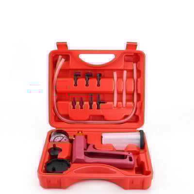 Sângerare manuală a lichidului de frână cu vacuum Instrumente de purtare a lichidului de frână Kit de testare a pompei de pistol cu vid Manometru de presiune a pompei din aluminiu