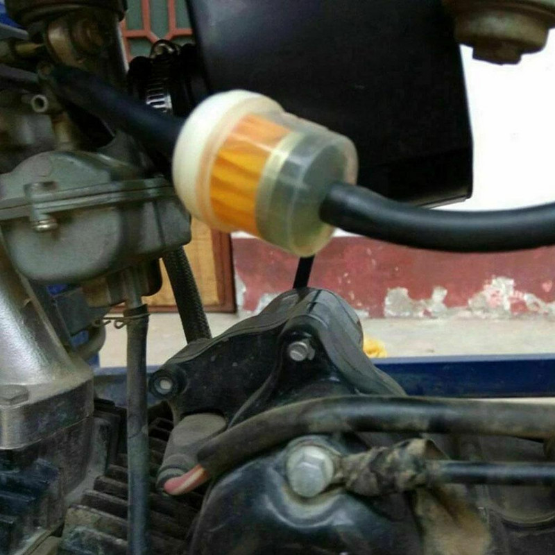 10 ks univerzálny radový plynový/palivový filter 6MM-8MM 1/4" pre kosačky na trávu, malý motor, autopríslušenstvo, motocyklové príslušenstvo, olej U6G4