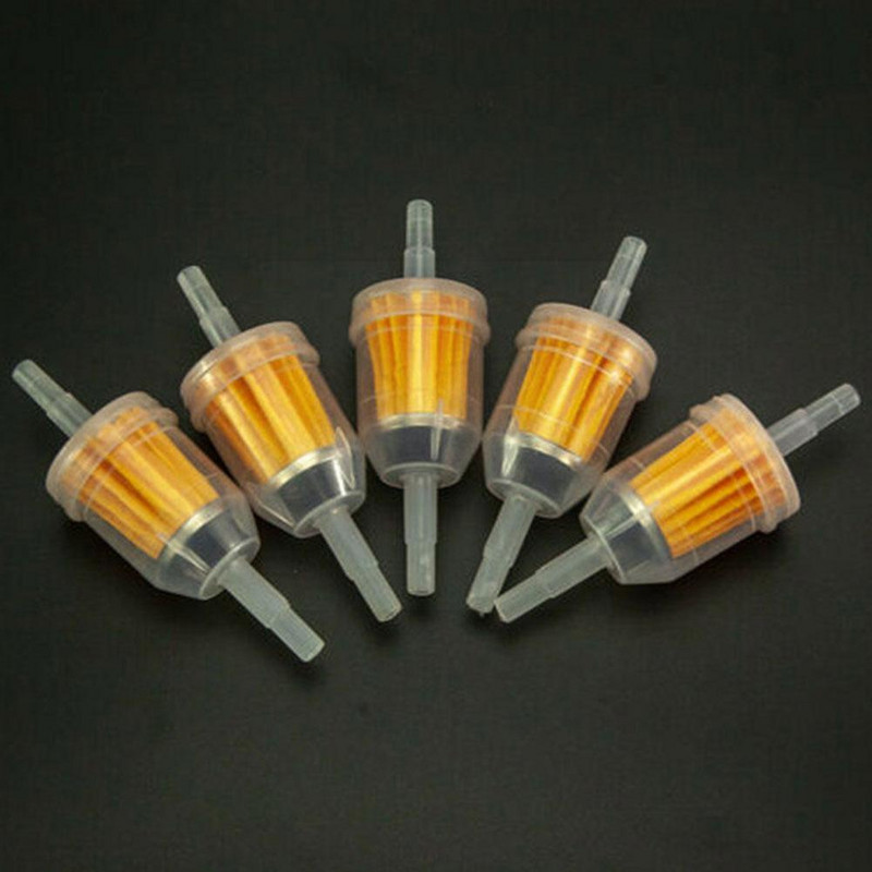 10 ks univerzálny radový plynový/palivový filter 6MM-8MM 1/4" pre kosačky na trávu, malý motor, autopríslušenstvo, motocyklové príslušenstvo, olej U6G4