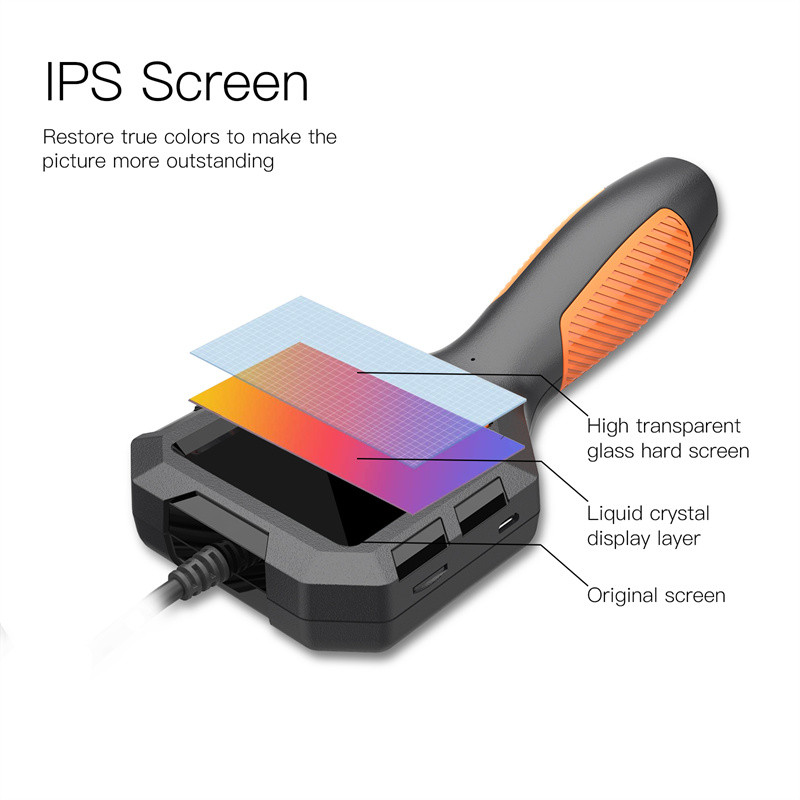 2,8-palcový IPS displej Prenosný ručný endoskop s jedným objektívom, nástroje na detekciu priezoru a automatických opráv