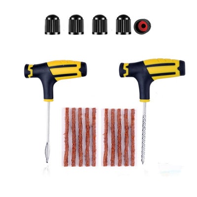 Sada náradia na opravu pneumatík automobilu, sada náradia na nanášanie klincov, zátka na prepichnutie bicykla, garážové kliešte s ihlovými čeľusťami, vákuový klinec s úložným vreckom