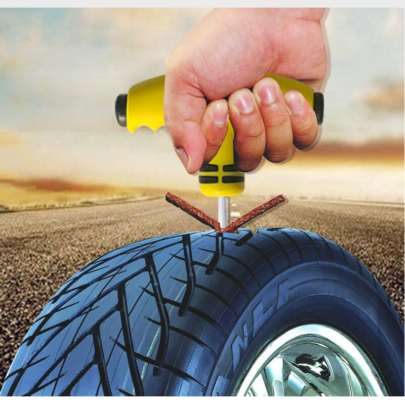 Sada náradia na opravu pneumatík automobilu, sada náradia na nanášanie klincov, zátka na prepichnutie bicykla, garážové kliešte s ihlovými čeľusťami, vákuový klinec s úložným vreckom