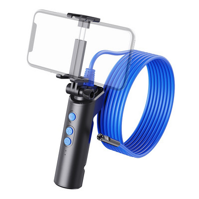 F280 Κάμερα διπλού φακού WIFI Inspection Endoscope HD1080P 8mm άκαμπτο καλώδιο Sanke Tube 9LED Αδιάβροχο σκελετό για Android Iphone