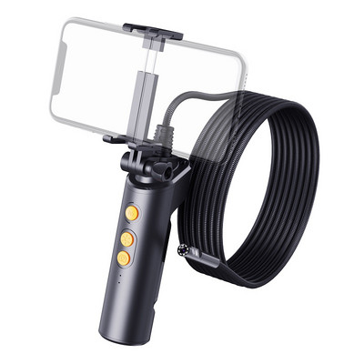 F280 Κάμερα διπλού φακού WIFI Inspection Endoscope HD1080P 8mm άκαμπτο καλώδιο Sanke Tube 9LED Αδιάβροχο σκελετό για Android Iphone